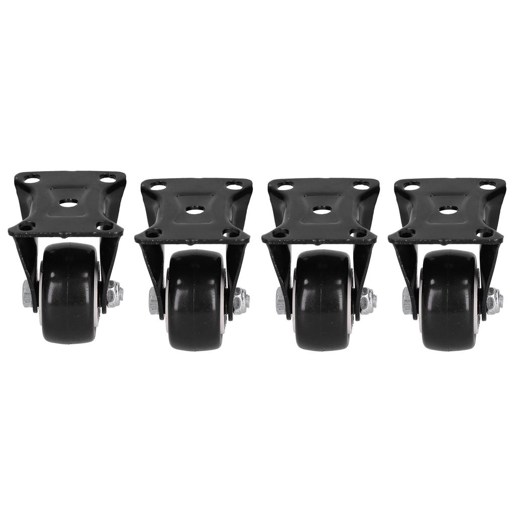 4pcs Heavy Duty Caster Wheel 40mm Diameter Caster Accessory for Carts Case Toolbox Black