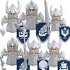 MOC Medieval Military Building Blocks Elven Warrior Orc Rohan Gondor Knight Character Set Animal Army Weapon Bow Crossbow Toy