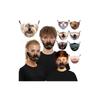 [Green piercing] funny mask funny face mask Washable cloth for adults M size tiger tiger zodiac Year of the Tiger disguise halloween disguise headgear