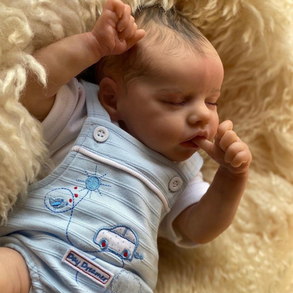 18-дюймовая реалистичная кукла-девочка-реборн, близнецы. Милая живая спящая кукла-новорожденный, полное виниловое тело, кукла-мальчик, настоящая игрушка для игр в детском доме, возраст от 3 лет