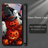 Черный чехол для телефона Halloween Boo Vibe для Samsung Galaxy S26 Ultra S25 Edge S24 FE S23 Plus S22 S21 S20 S22 S24 Стеклянная задняя крышка