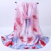 Silk Scarf For Women In Summer Fashionable Shawl Thin And Versatile Spring And Autumn Sand Scarf Long Chiffon Small Strip Scarf