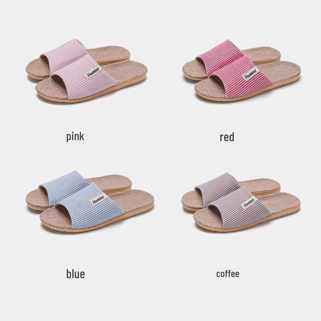Unisex Cotton Linen Slippers for All Seasons: Spring, Summer, Autumn, Winter