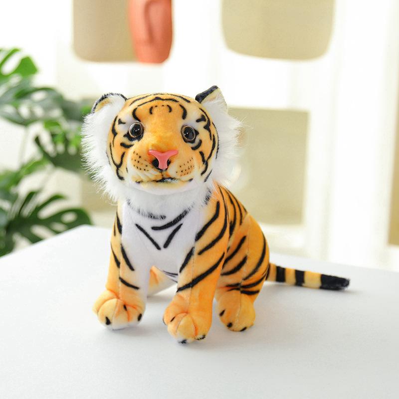 Милая имитация желтого тигра кукла плюшевая игрушка сибирский тигр кукла детская компания успокаивающая кукла