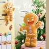 Cute Gingerbread Man Plush Toy Anime Cookie Stuffed Doll Soft Sofa Cushion Christmas Gift For Kids Room Decor