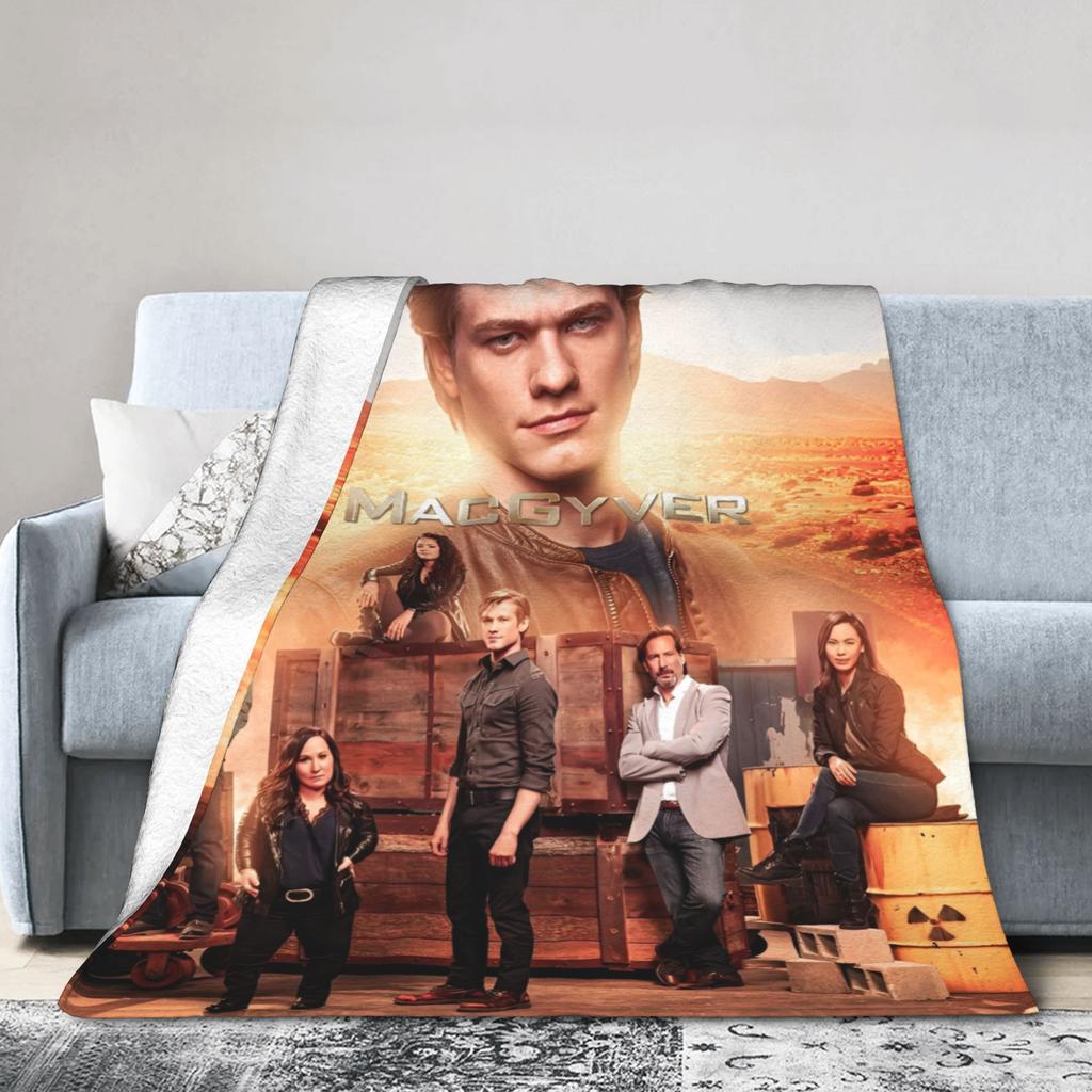 Сериал «МакГайвер» Изобретательность Флисовое одеяло Многофункциональный нож Забавные пледы для дома, отеля, дивана 150*125 см Теплый