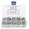 600Pcs Hex Screw Set 304 Stainless Steel PanFlat Head Boxed Hardware Accessories