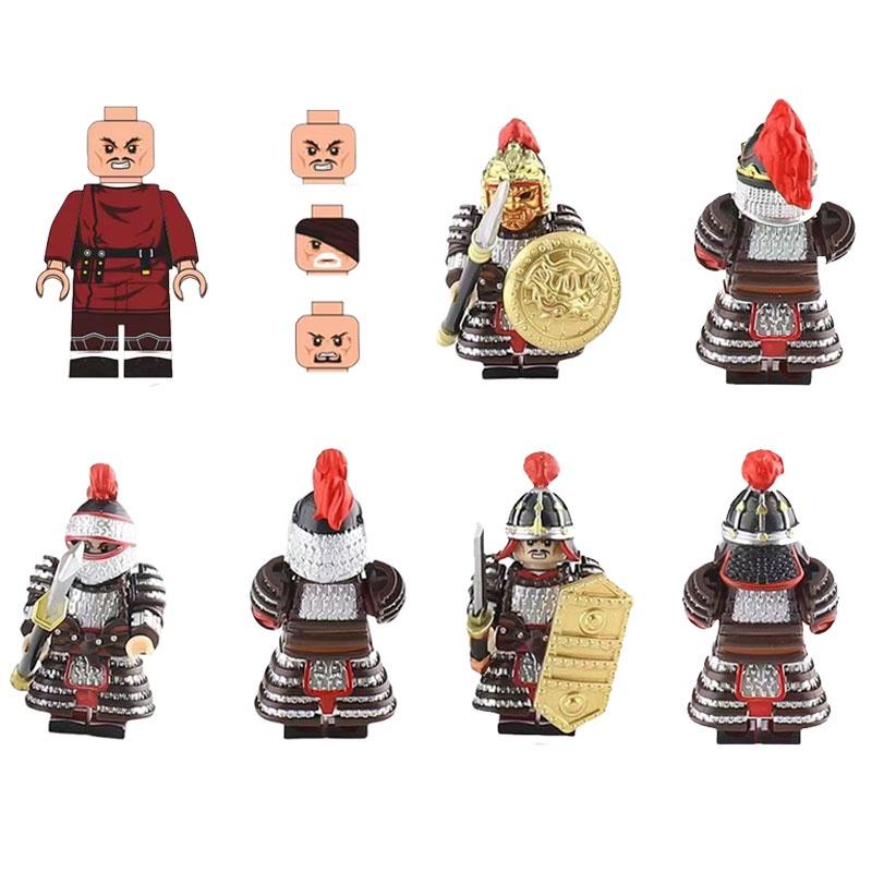 Антикварная фигурка солдатика, игрушка из АБС-пластика, набор строительных блоков для самостоятельной сборки, неэлектрическая, размер 4,5 см