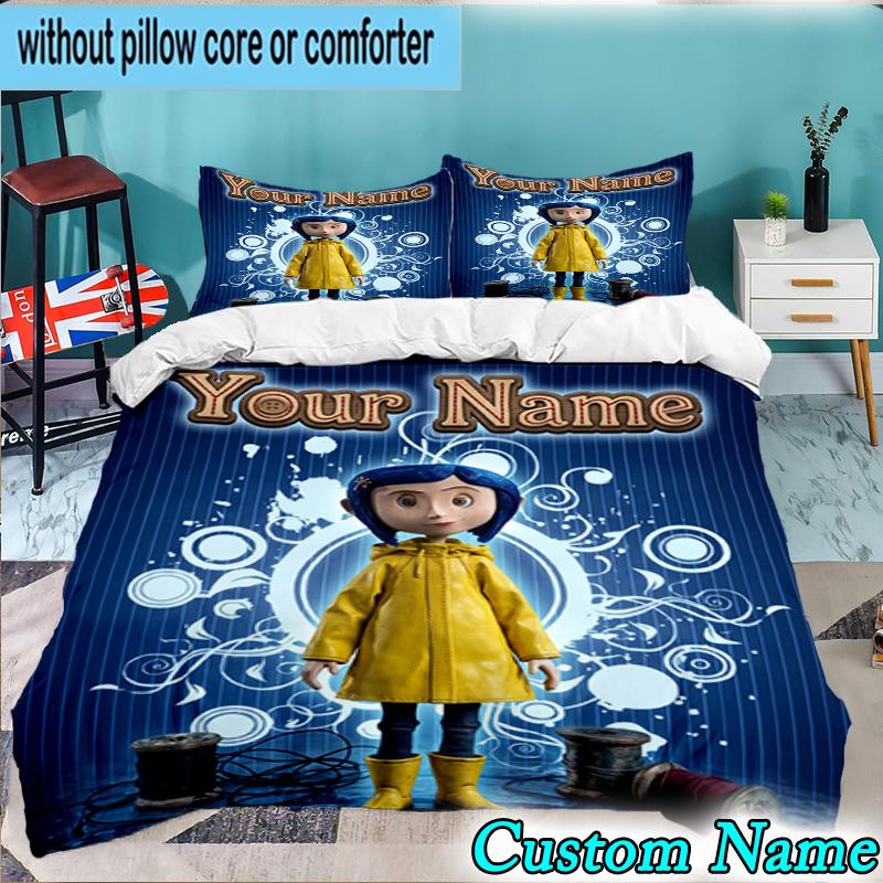 Custom Name 3PCS Nighttime Adventure Doll Bedding Set,Including Duvet Cover And 2pcs Pillowcases Perfect for Bedroom,Dormitory,Fan Christmas gift