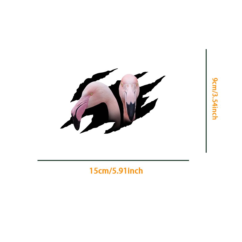 1 шт. 2D плоские наклейки Фламинго Животное Наклейки на автомобиль Багаж Холодильник Наклейки на стену Наклейки на ноутбук Туалет