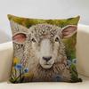 Animal Cushion Cover Cattle and Sheep Bedroom Sofa In The Ranch Fashion Decorative Pillow 45x45cm Linen Pillow Car Accessories
