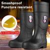 Thickened Insulated Fleece-Lined Men's Industrial Boot PVC Rain Boots Safety