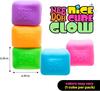 Schylling Needoh Nice Cube Светящаяся сенсорная игрушка с очень прочной упругостью - Светится в темноте и всегда возвращается к своей квадратной форме