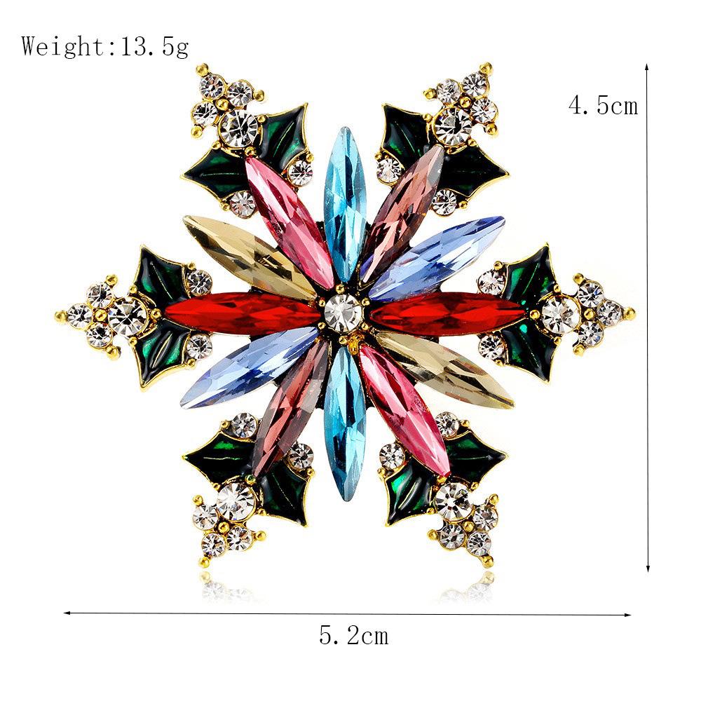 Европейская и американская рождественская брошь Lanhao: Дерево, обувь, Санта, лось, венок, снежинка, колокольчик для женщин