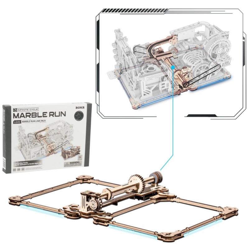 Robotime Rokr Marble Track Connecting Component Kit for Marble Night City and Marble Spaceport Marble Run Link Pack for Adult