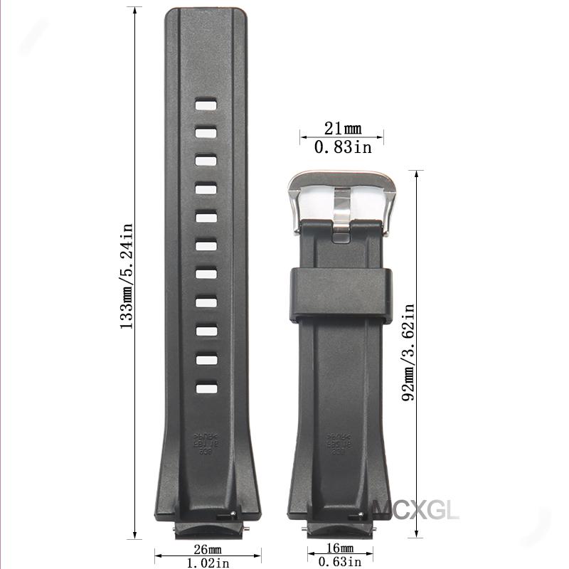 Смола Ремешок для часов Подходит для Casio GST-B200-1A Запасной ремешок GST-B200 Мужские Спортивные Водонепроницаемый Резиновый ремешок Аксессуары для часов