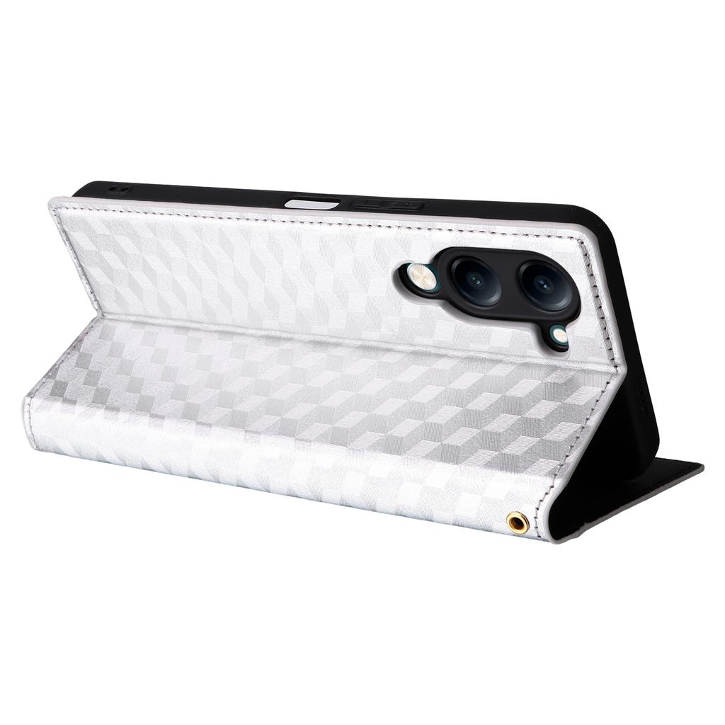 Для vivo Y04 4G/Y29s 5G Чехол-кошелек Кожаный чехол для телефона с ромбовидным тиснением