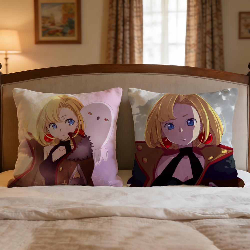 Anime Maria The Virgin Witch Cushion Cover 1Pcs Decorative Covers Soft Cushion Case For Sofa Couch Decor 40X40 45X45 Pillowcases