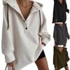 Women's Long-sleeved Loose Casual Hooded Fleece Sweatshirt Top