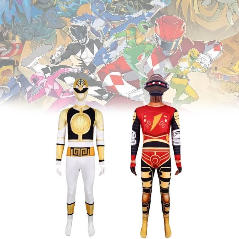 Костюм для косплея Могучих Морфинов Пауэр Рейнджерс Динозавры для детей на Хэллоуин, костюм для вечеринки