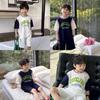 2 шт. Детский комплект с коротким рукавом Летний комплект с коротким рукавом Тонкая детская одежда для мальчиков Быстросохнущий спортивный костюм