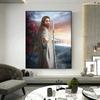Плакат с изображением Иисуса и принты, христианская картина на холсте, настенные художественные картины для гостиной, спальни, украшения дома, подарки