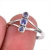 Натуральный танзанит, ювелирное кольцо из стерлингового серебра 925 пробы, размер 10 W4V24
