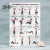 Fat Burning Exercises 5Pcs Dumbbell Workout Poster, Home Exercise Chart for Arm Body Sculpting Leg Hip Core, Full Training Guide Wall Art Warm-up And