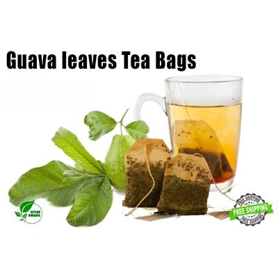 Органический чистый чай из листьев гуавы в пакетиках 240 г. Травяной чай повышает иммунитет, способствует снижению веса