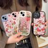 Анимированный чехол для телефона S-Клубничный S-Шорткейк Для IPhone 16 15 14 11 12 13 Pro Max Plus Задняя кожаная крышка