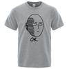 Summer One Punch Man Saitama Teacher Character Harajuku Man T-shirt Short-sleeved Anime Fashion Top