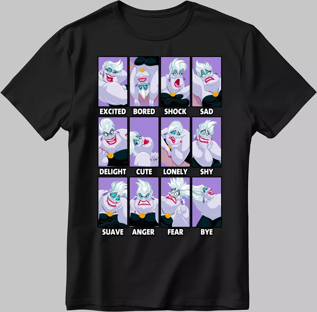 Ursula Black Tshirt Villain Cecaelian Sea