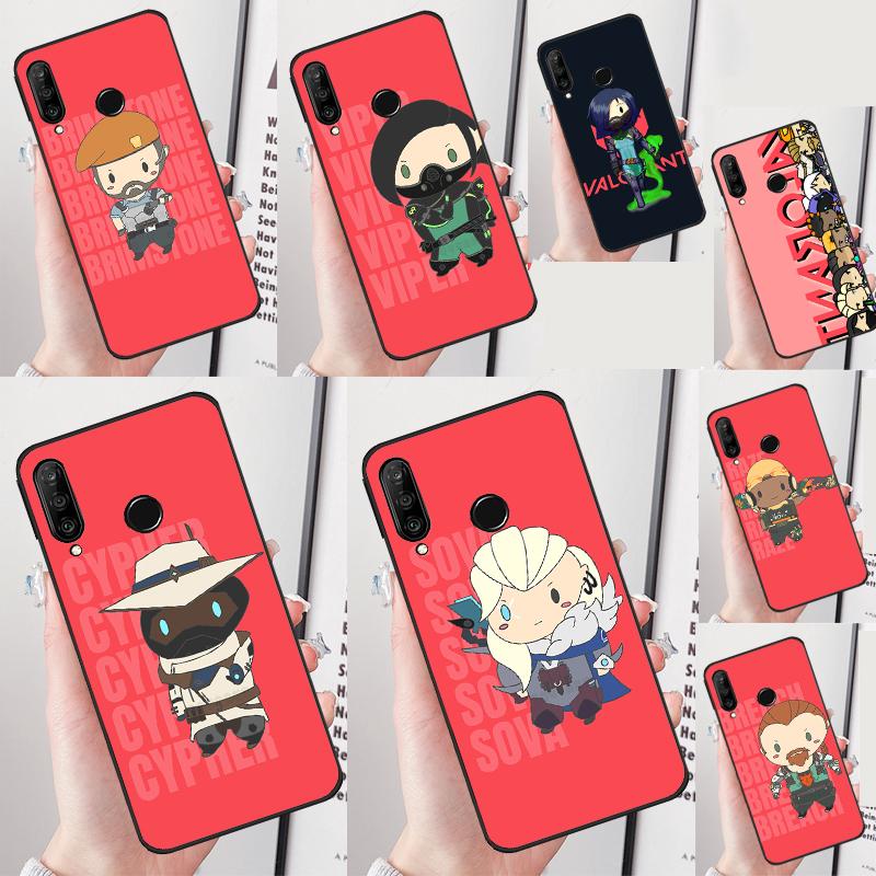 Cute Cartoon Chibi Valorant For Huawei Nova Y61 Y91 Y90 Y70 Y60 Y72 12s 12i 11i 7i 8i 9 10 SE P60 Pro P30 P40 Lite Case