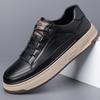 2024 Autumn New Men's Sports Style Casual Leather Shoes Men's Youth Versatile Trend Board Shoes Round Head Single Shoes 9333