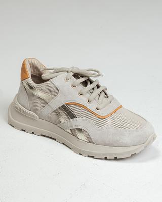 Кроссовки 2031 36 бежевые замша нубук