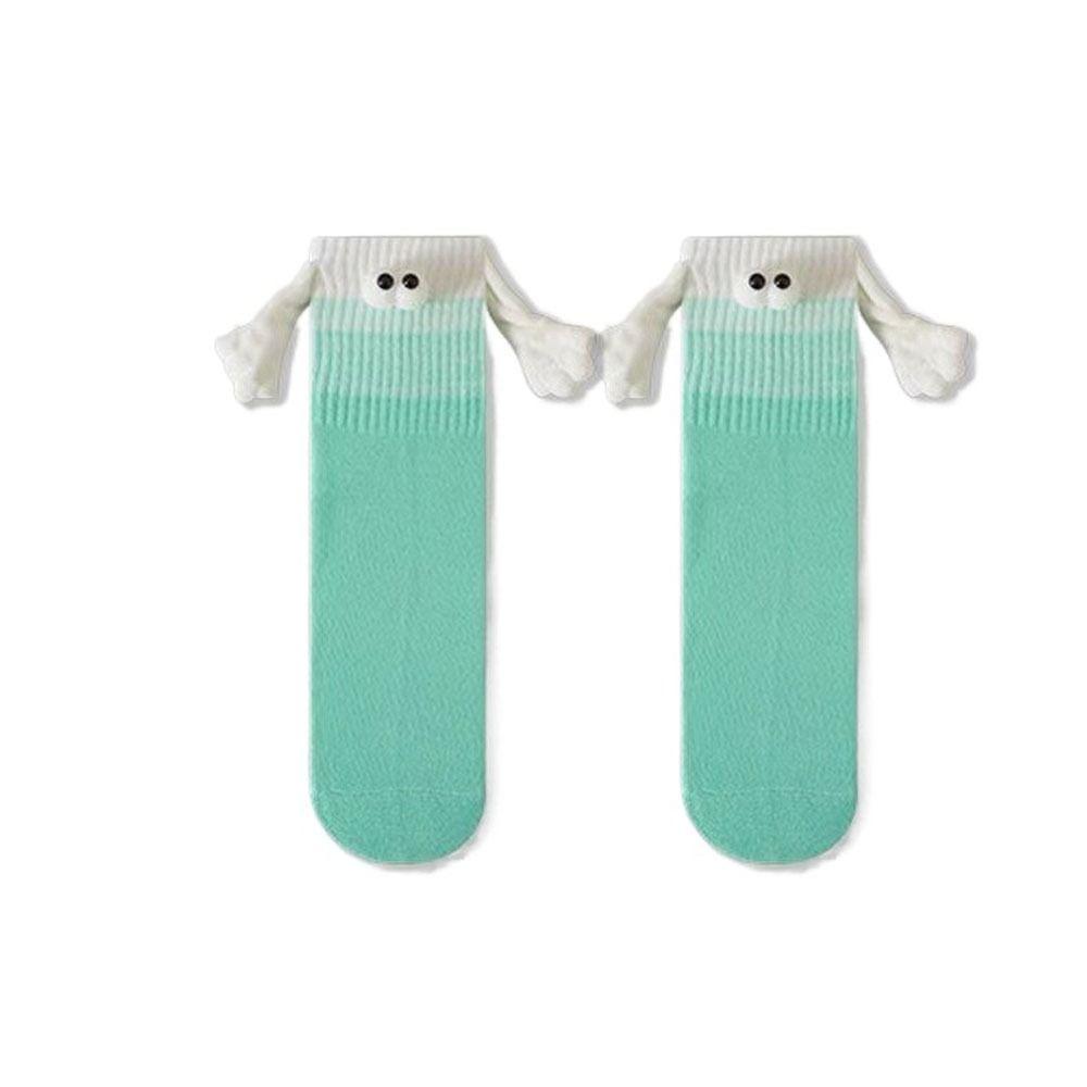 Летние тонкие носки, держащиеся за руки, носки средней длины, милые носки с мультяшными героями