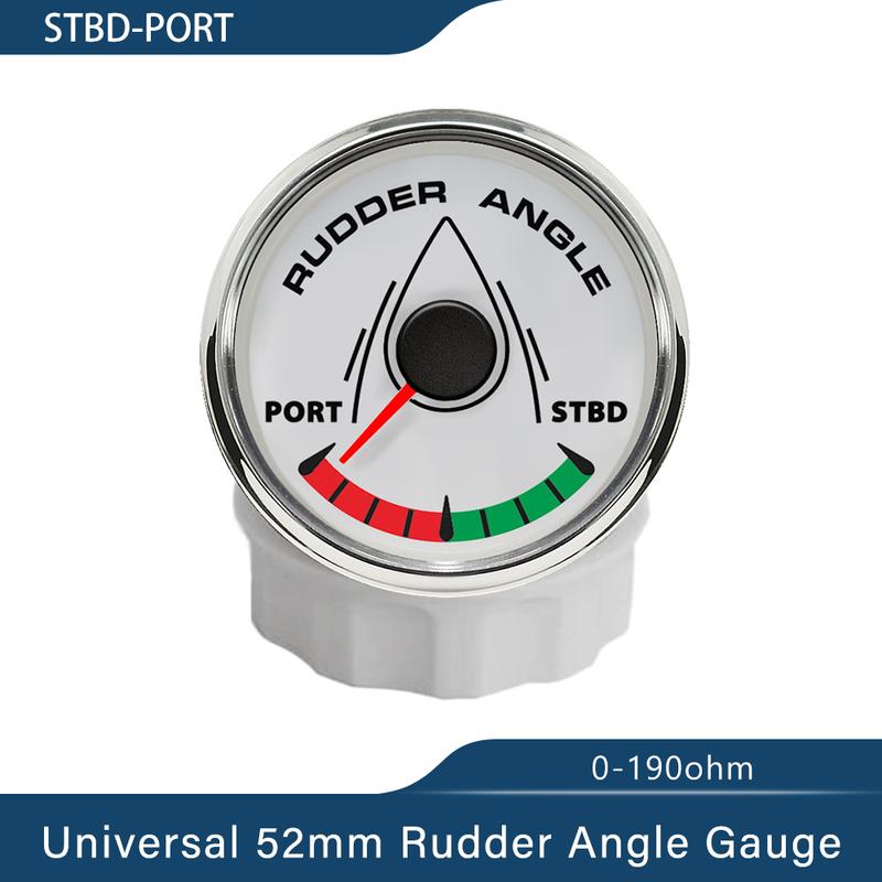 Newest Boat 52mm Rudder Angle Gauge Meter Signal 0-190ohm with 8 Colors Backlight for Ship Yacht Vessel 9-32V