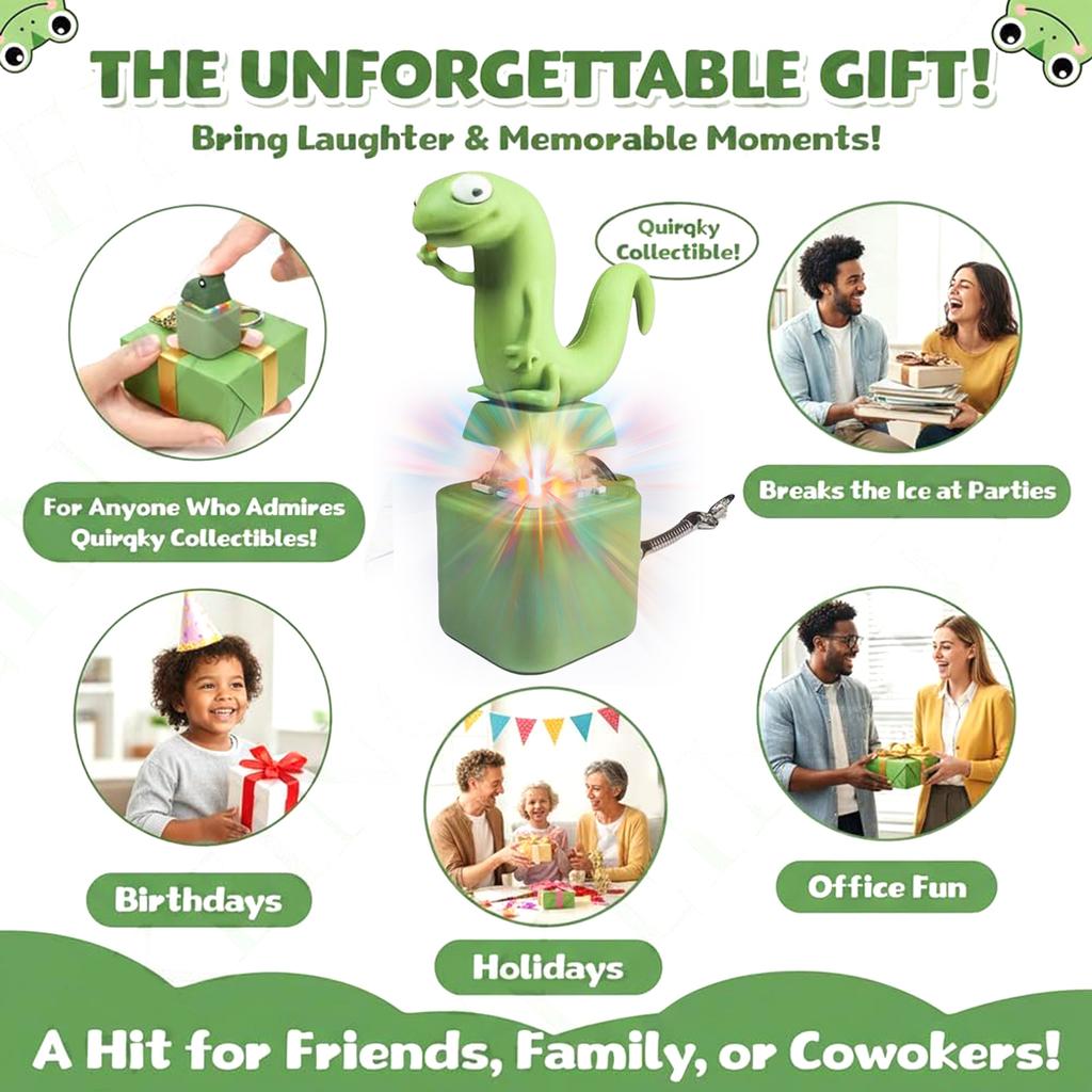 Funny Lizard Button Sound Keychain with LED Light Rechargeable Lizards Keychain Portable Stress Relief Fidget Toy for Adult Kids