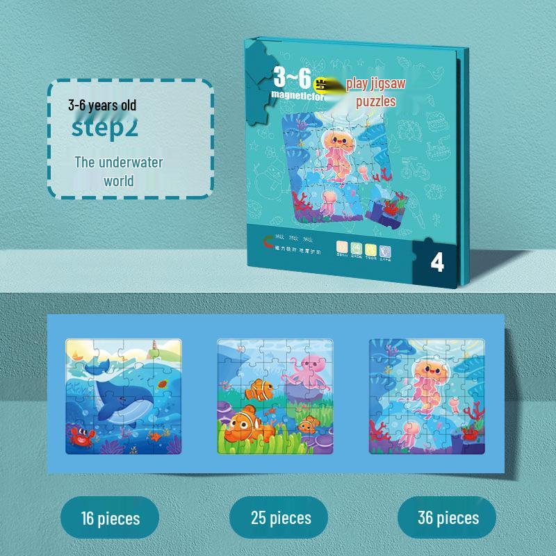 Продвинутая магнитная головоломка для мальчиков, 3-6 лет: Пазл раннего образования