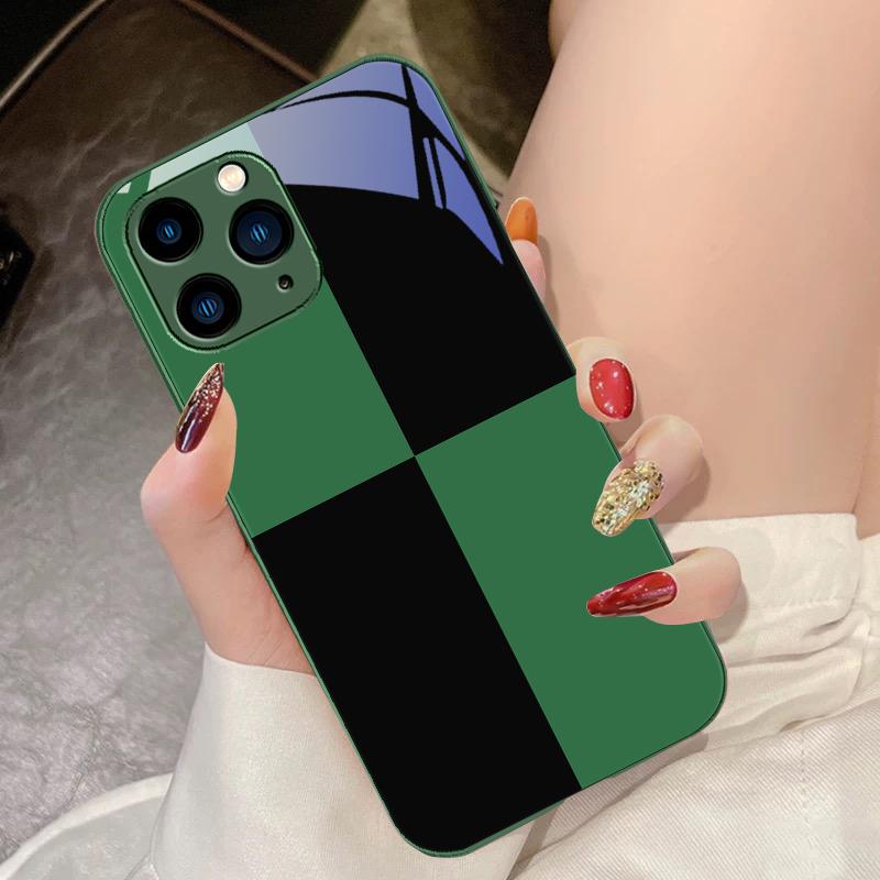 Черно-белая сетка фиолетовый для iPhone 16 Pro Max 15 Pro 14 13 12 Mini 11 XS Max XR 7 8 Plus SE 2022 чехол для телефона из закаленного стекла