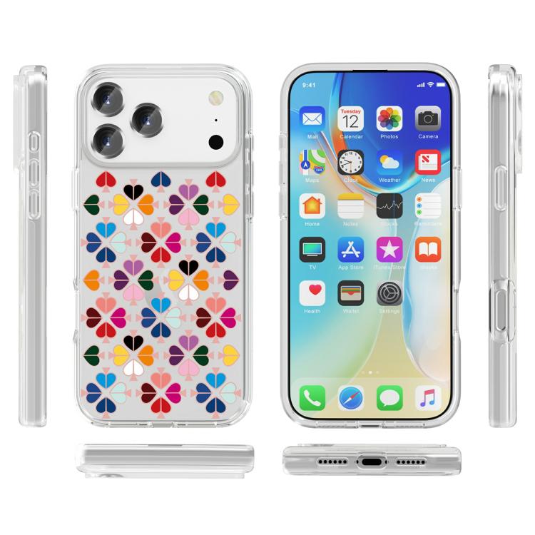 Transparent Crystal Red Heart Pattern Phone Case
