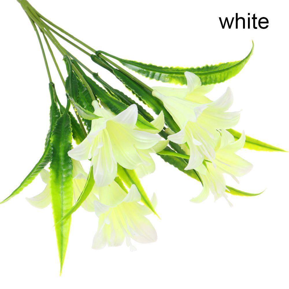 Красочный домашний орнамент, свадебный декор, искусственные цветы, поддельные лилии, персидский лист, букет лилий