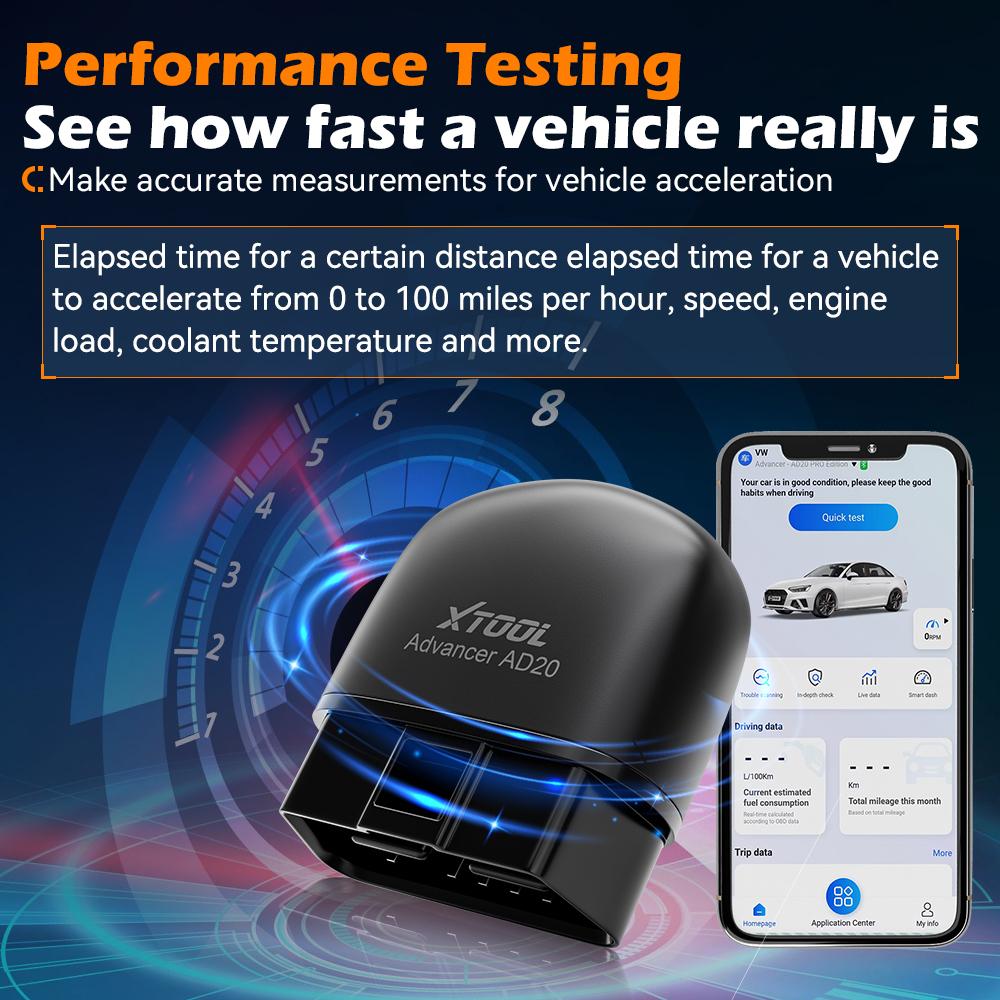 XTOOL Advancer AD20 Мини Bluetooth 5.0 OBD2 Сканер Полный набор функций OBD2 Диагностический инструмент для автомобиля Чтение/Сброс кодов неисправностей Универсальный