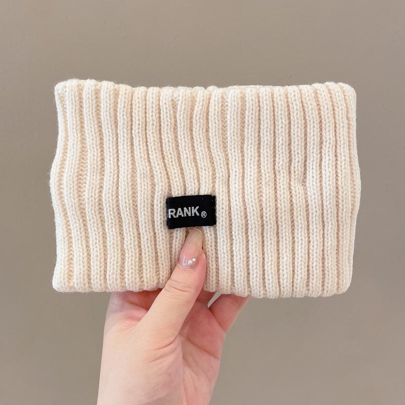 "Korean Influencer Wool Knit Headband: Women's Wide-Edge, All-Season Sports Scarf"