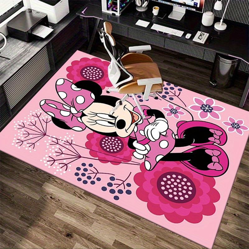 1pc. Cute Minnie Mouse Pink Floral Rug - Home Decor, Office Carpet, Outdoor Mat, Gift Ideaz0414236