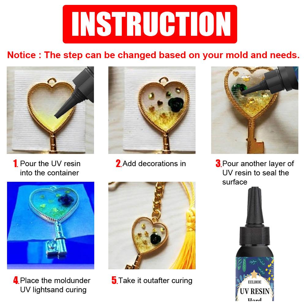 Высокопрозрачный УФ-клей на основе смолы, клей для ногтей DIY, Cochlear, УФ-бестеневой клей, быстросохнущий клей для капель