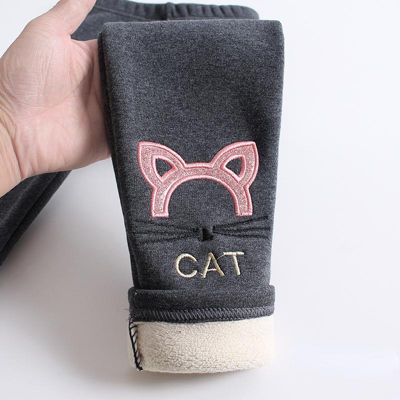 Girls Leggings Winter Pants, Children, Thick Velvet, Trousers, with Fleece