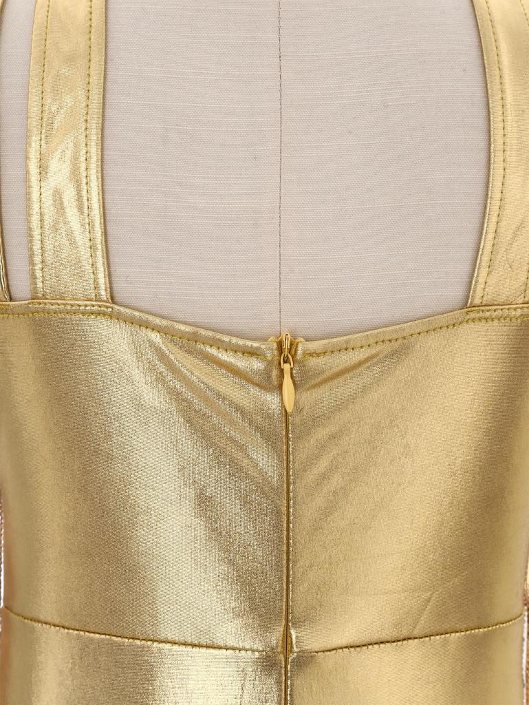 Kids Metallic Disco Dance Bodysuit: Sleeveless Sequins Tassels Jumpsuit with Back Invisible Zipper & Flared Pants