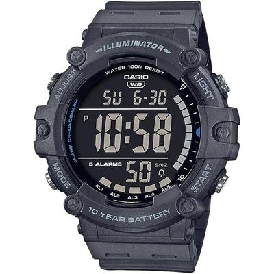 Casio Стандартные цифровые часы AE-1500WH-8BV Мужские Темно-серые Водонепроницаемые Импортная модель