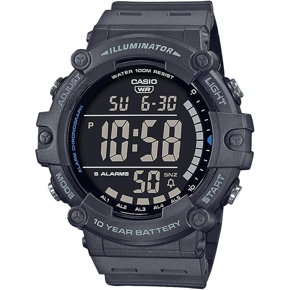 Casio Standard Digital Watch AE-1500WH-8BV Men's Dark Gray Waterproof Imported Model